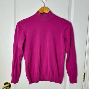 Northern Reflections Pink Turtleneck Sweater Small Cotton Knit #219